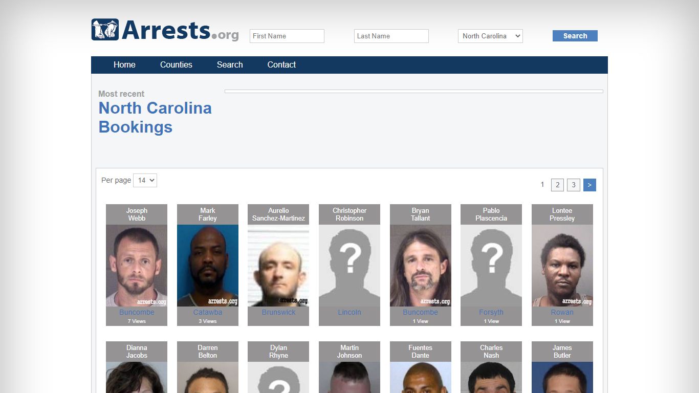 North Carolina Arrests and Inmate Search